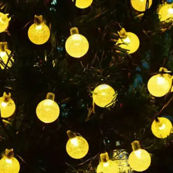 LED al aire libre Solar de la Lámpara de la Cadena de Luces de 20/50 LED de Hadas de Vacaciones de la Fiesta de Navidad Guirnalda Solar Jardín Impermeable Ronda de la Cadena de Luces