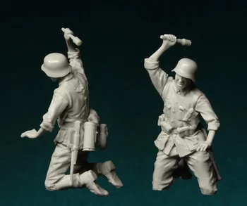 1/35 de la Resina de la Figura Modelo de Kit de la segunda guerra mundial alemán de Infantería en acción-068 Suelto sin pintar la parte Superior