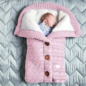 Recién nacido de la portátil de la bolsa de dormir de Bebé, multi-propósito, un saco de dormir para Bebé además de terciopelo acolchado colcha de Bebé saco de dormir