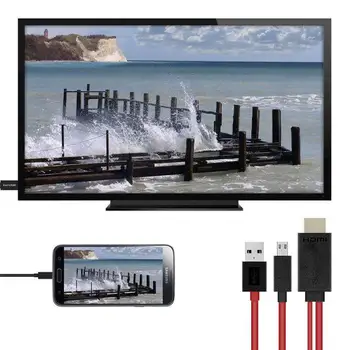 2M Micro USB a HDMI Cable compatible con Adaptador de Espejo HD 1080P MHL, OTG Cargador para Samsung Galaxy Note Pro Tablet Android Dispositivo