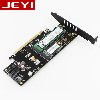 JEYI CABALLERO de la Energía de Falla de la Protección PCIE3.0 NVME Adaptador x16 Velocidad Completa de M. 2 agregar en la tarjeta disipador de Calor de la oblea del ventilador de refrigeración SSD U. 2