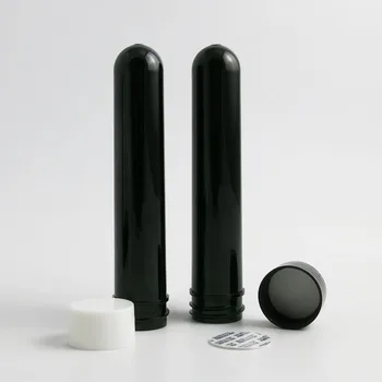 Nuevo 30 ml 30 ml 30 g de 1oz Vacío Negro Tubo de Plástico negro con Tapa blanca PS Tubo de Ensayo Tubo de Pantalla Dulces Caso de los Contenedores de 30pcs