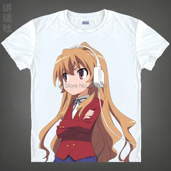 Taiga de Toradora tigre dragón Camiseta de Trajes Cosplay de Hombres Japonés Famoso Anime T-shirt Regalos Únicos de Camisetas Masculina