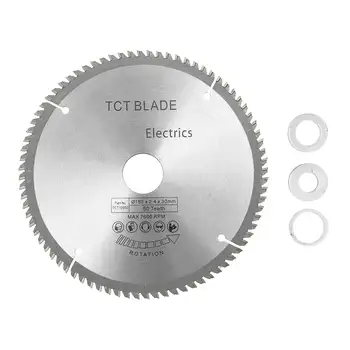 Diámetro de 185 mm TCT Hoja de Sierra Circular Para Madera, Plástico Acrílico de la Carpintería de la Hoja de Sierra 80T Disco de Corte para HS300 HS301