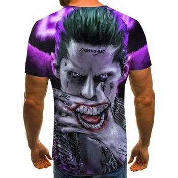 2020 Hombres del Horror de los T-shirt de Moda de Verano de los Hombres de Manga Corta T-shirt Casual 3D Zombie Impresión de Rock T-shirt para los Hombres Llenos de Impresión