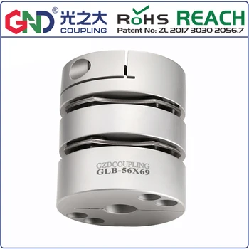 GLB aleación de aluminio de 8 tornillos de doble diafragma de la serie de acoplamientos del eje