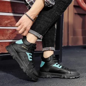 Marca de los hombres de alta-top sneakers ligeras zapatillas casual cómodo calzado transpirable vulcanizado zapatos Zapatos Hombre nuevo