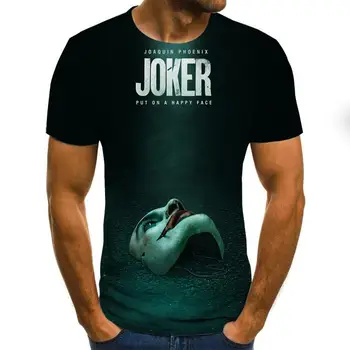 2020 Caliente de la Venta de Payaso de Camiseta de los Hombres/de las mujeres Joker Rostro Impreso en 3D Terror camisetas de Moda tamaño XXS-6XL