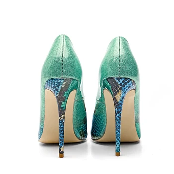 Nuevos Zapatos De Tacón De Aguja De Las Mujeres De Las Bombas De Bling Dedo Del Pie Puntiagudo Zapatos Profunda Impresión Calzado De Otoño De La Moda De Las Señoras De Fiesta Zapatos
