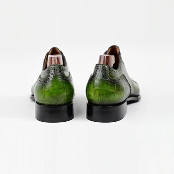 De los hombres de cuero genuino hecho a mano retro negras de encargo de la oficina de la moda de fiesta de la boda formal Oxford Zapatos de los Hombres zapatos