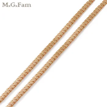 MxGxFam ( 50 cm * 3 mm ) Encantador Color Oro Pequeño de la Cadena de Collares Para Hombres de la Moda de Joyería de Buena Calidad