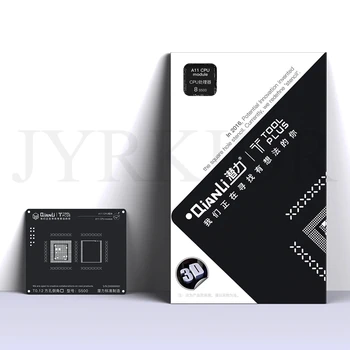 Jyrkior QianLi 3D Procesador de la CPU Módulo de la Planta de Estaño de Malla BGA Reballing Negro Plantilla Plantilla Para el iPhone A7 / A8 / A9 / A10 / A11