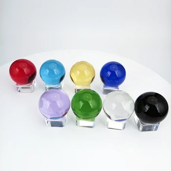 50mm Mixcolor de Cristal de Cuarzo Esfera Bola Crysal Stand Regalo de Boda Decoración del Hogar Accessaries