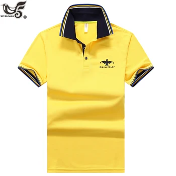Nuevo verano de los hombres de la boutique de bordado transpirable de algodón de la camisa de polo de la aptitud para los Hombres de la Fuerza Aérea de Una camisa de polo talla M~4XL