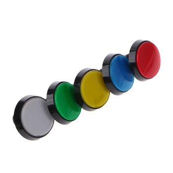 5 Pcs/Set 5 Colores 60mm Ronda Interruptor de Botón Para el Jugador de Juego de Arcade Joystick Botón pulsador