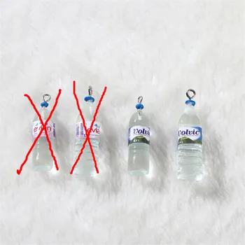 20pcs botellas de agua Mineral encantos Joyería de moda collar colgante llavero de encantos para el BRICOLAJE decoración
