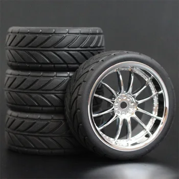 4pcs 1/10 On-Road Neumáticos de Coche 26*64MM de Plástico del borde de la Llanta de Caucho de los Neumáticos 6011 para HSP Tamiya HPI auto art marca 94122 94123 D3 D4 tt02