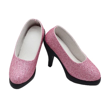 1 Par de Sandalias de Tacón Zapatos para Muñecas Accesorios de Juguete Mini PU Zapatos de Muñeca para 1/3 de 60cm bjd SD Sharon Botas de Juguetes para Niñas