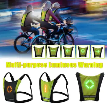 Nueva 2020 Inalámbrico LED chaleco de ciclismo de MTB de la bicicleta bolsa de Seguridad LED de Señal de Giro Luz Chaleco de Bicicletas Reflectante de Advertencia Chalecos