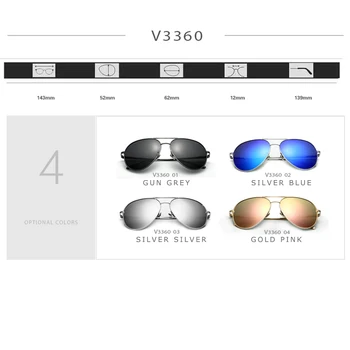 VEITHDIA la Marca de Moda Unisex Gafas de Sol Polarizadas Recubrimiento de Espejo de Conducción de la aviación de Gafas de sol de Oculos Masculino de Gafas Para los Hombres/las Mujeres