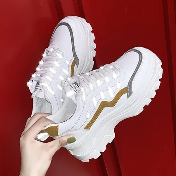 2020 Mujer Zapatillas Blanco Zapatos para Mujer de Deporte al aire libre Zapatos de Mujer de Gimnasio Atlético Zapatos para Caminar Zapatos Filas Mujer U21-44