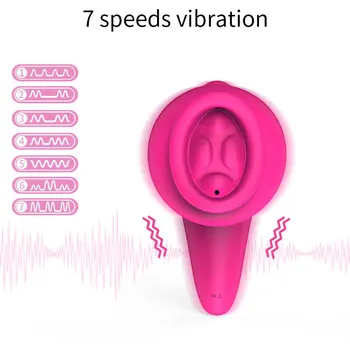 Vagina, Chupando Vibrador de 7 Velocidades de Vibración Tonto Sexo Oral Succión Estimulador de Clítoris Erótica, Juguetes Sexuales para Mujeres salud Sexual