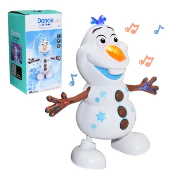Disney Frozen 2 El Baile Del Muñeco De Nieve Olaf Robot Con Led De Música Linterna Eléctrica De La Figura De Acción Del Modelo De Los Niños Los Juguetes Para Los Niños Regalo