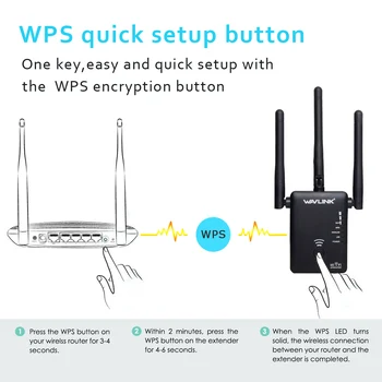 Wavlink inalámbrica wifi extensor de 750mbps Wifi Repetidor/router de Doble Banda de 2,4 y 5 ghz Wifi de la Red de Refuerzo de la Gama larga Amplificador de Señal