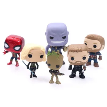 Marvel los Vengadores 3 Infinity Guerra de Thanos Capitán América, Iron Man, Figura de Acción de Thor Juguete Pantera negra de PVC Modelo de Muñeca