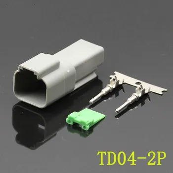 10 series Kit de 2 Pin Impermeable Cable Eléctrico del Enchufe del Conector Deutsch de Estilo Mejorado Sello Reducir Arranque Adaptador de DT06-2S DT04-2P