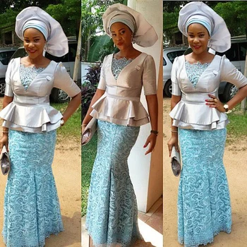 Vestido Formal Para Mujer De Nigeria 2018 Traje De Fiesta De La Sirena Desfile De Vestidos De Abendkleider Formal De Los Vestidos De Encaje Vestido De Fiesta