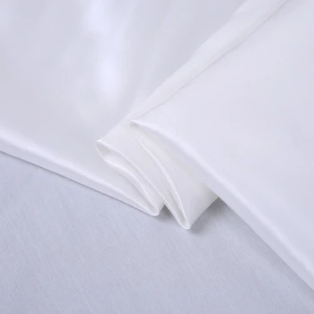 Blanco de seda de satén de algodón de la tela de la ropa de encargo de seda de seda de tela de forro forro de tela personalizadas prenda