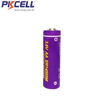 2PCS PKCELL ER14505M AA de la batería de 3,6 V 1800MAH Li-SOCl2 (Tipo de Alimentación)Baterías de Litio 14*50.5 Alta corriente de descarga