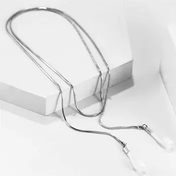 Creativo Collar De Metal Con Auriculares Anti-Pérdida De Cable Para Apple Airpods 1 2 Pro Suéter De La Cadena De Cola De Sirena Mujeres Hombres Accesorios
