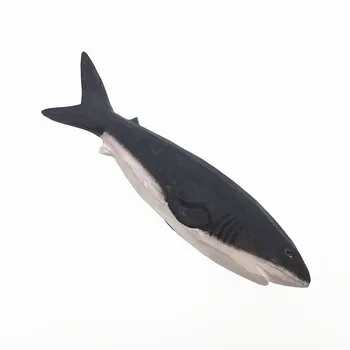 Decoración de Tiburón Ballena Creativo Tallado en Madera, Manualidades de Animales Marinos de la Serie de Madera de la Decoración de la Decoración de Productos 27*5*9 cm