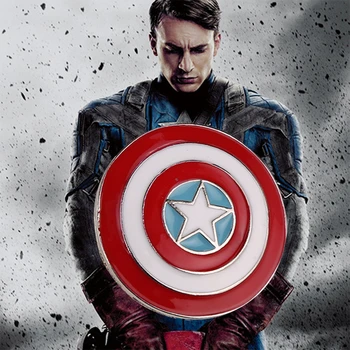 Capitán América Broche Logotipo De Marvel Avengers Superhéroe Esmalte Escudo Pin Insignia De La Moda De Nueva Caliente De La Película De La Joyería De Las Mujeres De Los Hombres De Mayoreo