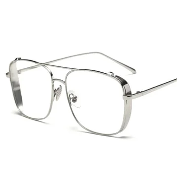 XojoX Retro de Aleación de Gafas de Marco a las Mujeres de Alta Calidad de gran tamaño Transparente Anteojos Ópticos Miopía Gafas para los Hombres Gafas