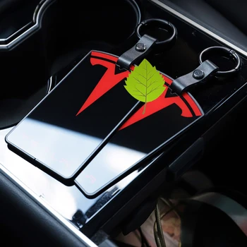 Para Tesla Model 3 Clave del Titular de la Tarjeta de 9D Vidrio Templado Clave de la Tarjeta de Caso Protector de la Cubierta Superior del Modelo de Calidad de Tres Titular Llavero Clip