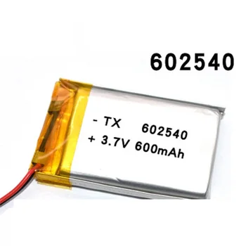 3.7 V 600mAh 602540 de Polímero de Litio Ion / Li-ion Batería Para dvr grabador Reproductor de mp3 mio mivue 358