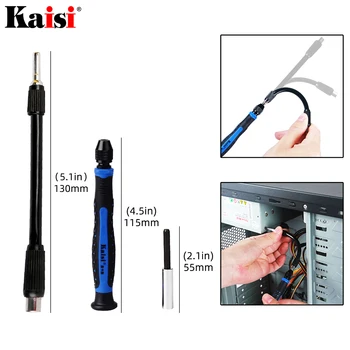 Kaisi Destornillador Destornillador de Precisión Kit de Herramienta Magnética de Phillips, Torx Bits 126 en 1 Para Teléfonos PC Portátil de Reparación de Herramienta de Mano