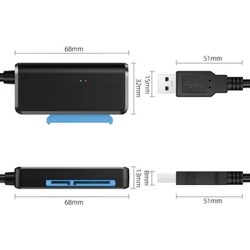 USB3.0 Unidad Fácil de Cable USB3.0 A SATA Adaptador de Cable De 2,5/3,5 Pulgadas Unidad de disco Duro cable de Datos Cable de conversión para el Ordenador Portátil