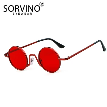 SORVINO 2020 Retro Flaco Ronda Steampunk Gafas de sol de las Mujeres de los Hombres de la Marca del Diseñador de Gafas de Señora Mens Círculo de Gafas de Sol de Tonos SP152