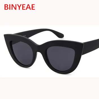 Matte Black Cat Eye Gafas de sol de Moda de las Señoras Rosa Espejo Gafas de Lujo de la Marca del Diseñador de gafas de sol Para Mujer de Moda los Tonos UV400