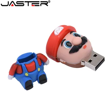 JASTER de Super Mario Flash USB de la Unidad de impulsión de la pluma de la historieta pendrive de 4 gb/16 gb/32 gb/64 GB memory stick u disco de moda de regalo envío gratis