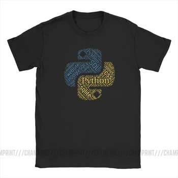 Programador Python Developer T-Shirt Hombres De Programación Programador De Codificación De Software De Computadora Algodón Camisetas Camiseta Más El Tamaño De Ropa