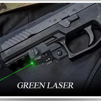 Laserspeed Mini Láser Verde de Vista Táctico Glock Accesorios Beretta 92 Rifle de Aire Mira Láser Rojo 9mm Pistola a la Vista para Disparar