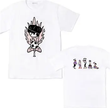 Mainlead KPOP SHINEE CINCO dibujos animados camiseta de la Gira Mundial de la Camiseta de la TAEMIN Algodón Unisex Camiseta Clave