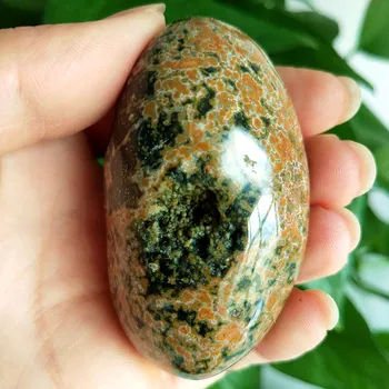La piedra Natural Marina de jasper palma de la curación de los cristales Decorativos de la colección de piedras y cristales