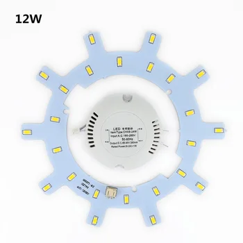 SNZY del Panel del LED Círculo Anillo de Luz 12W 18W 24W Ronda lámpara de Techo de la CA 220V de la Circular de la Luz del Panel Con el Imán Tornillo + Conductor