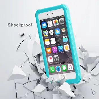 SHELLBOX Impermeable de la caja del Teléfono Para el iPhone 7 8 5 6 Más de los Casos 360 Protector a prueba de Golpes Piscina Cubierta para Apple funda Submarina